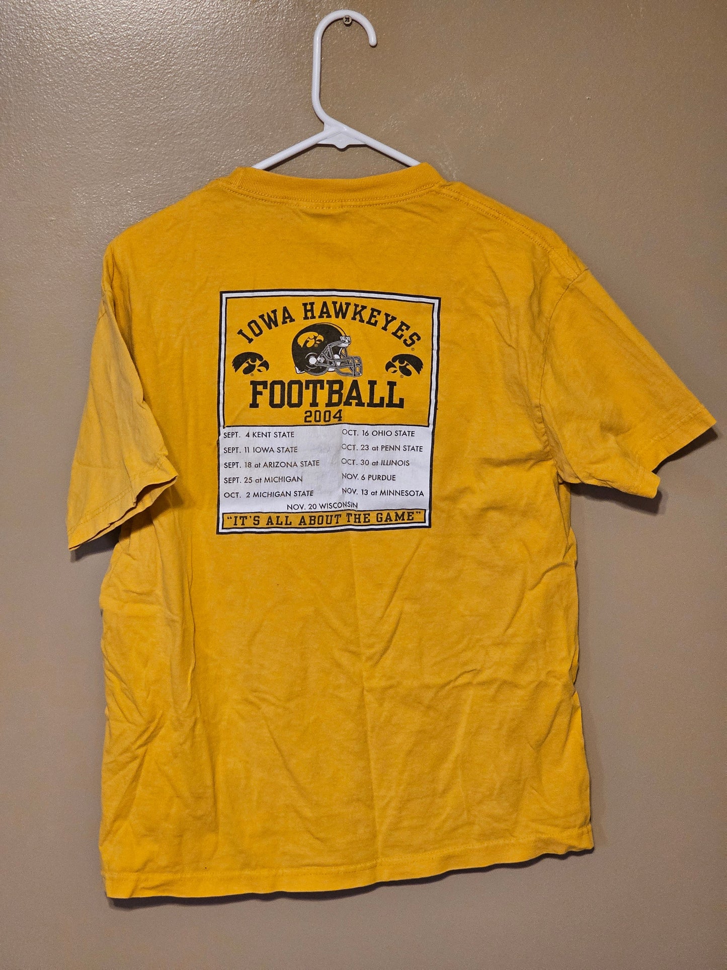 2004 Iowa Hawkeyes Schedule Shirt